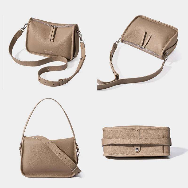 2025 Summer New Women Pillow Underarm Shoulder Bag Soft Genuine Leather Simple Design Handbag Lady Fashion Crossbody Messenger