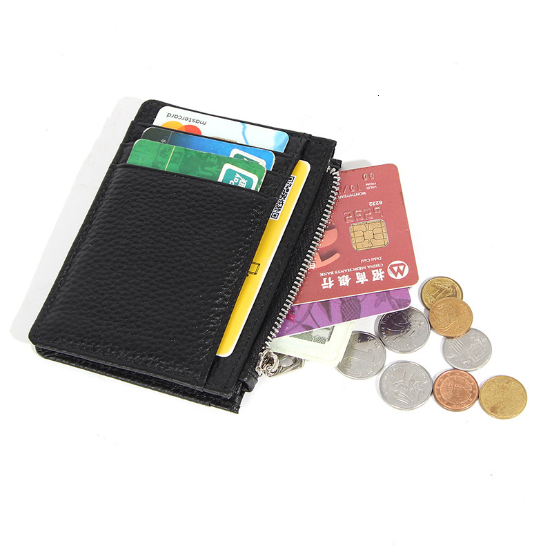 Fashion Wallet Women Men Uxury Everyday Use Minimalist Leather Faux Mini Coin Purse Magnetic Brown Black ID Window Card Free delivery Holder Credit