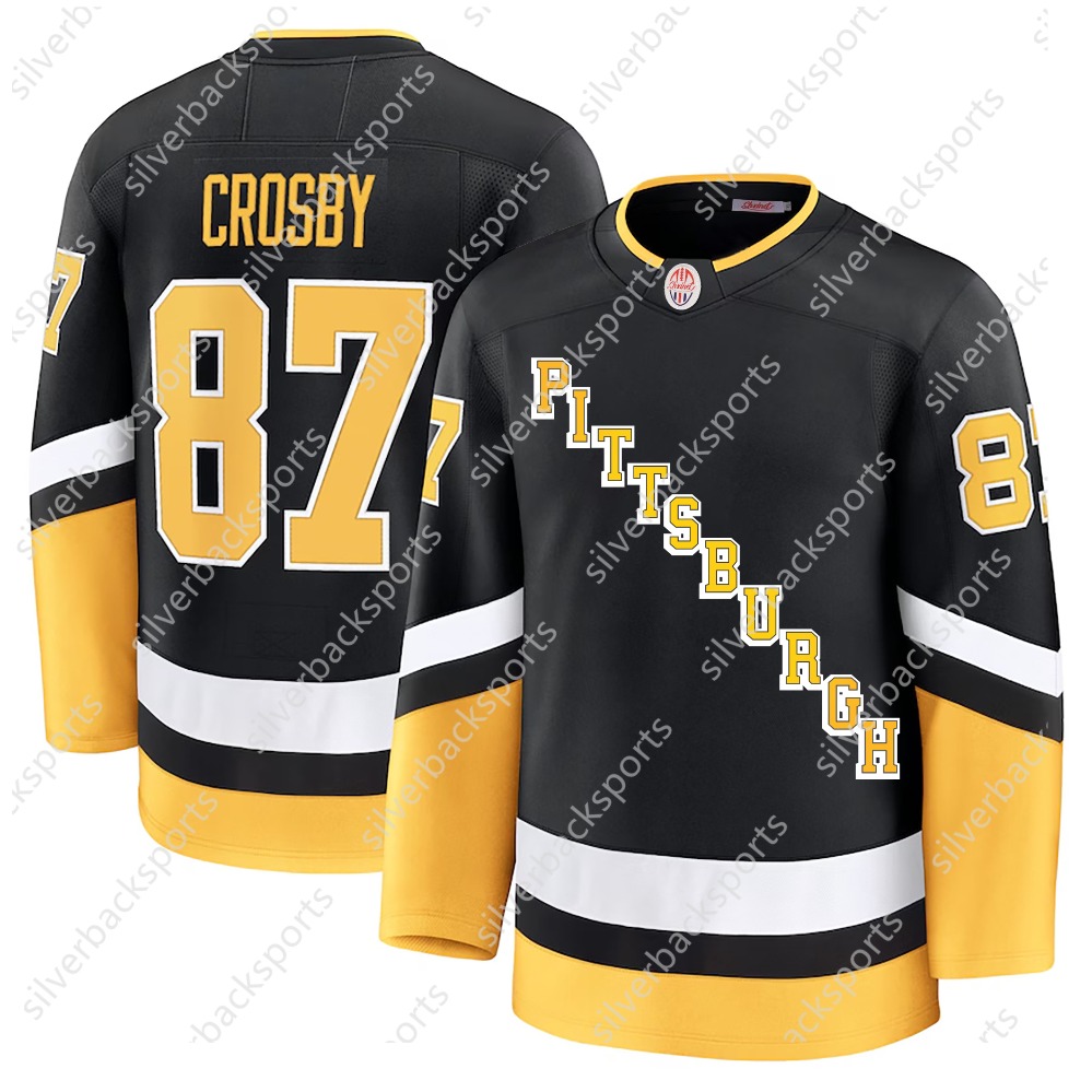 66 LEMIEUX 87 CROSBY Hockey Jerseys Stitched Personalized Name Number comfortable and breathable Jersey