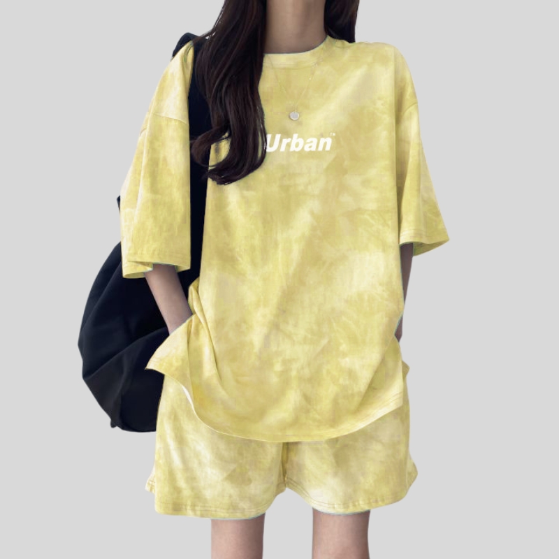 New fashion classic sports suit women's summer plus size thin top casual shorts