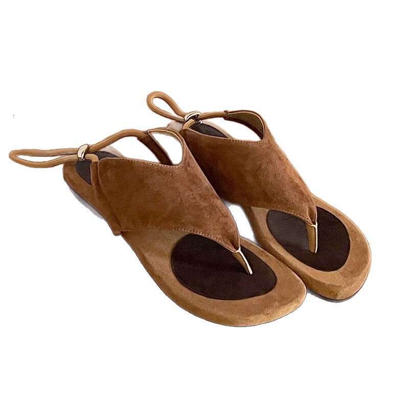 Sheepskin Version ~ French Niche Toe Post for Women 2025 Summer New Fashion Beach Flat Sandals
