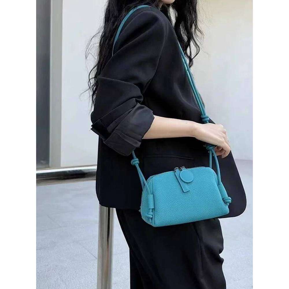 Office Vintage Women Cowhide Singel Shoulder Casual Design Small Boston Ladies Genuine Leather Strap Crossbody Bag