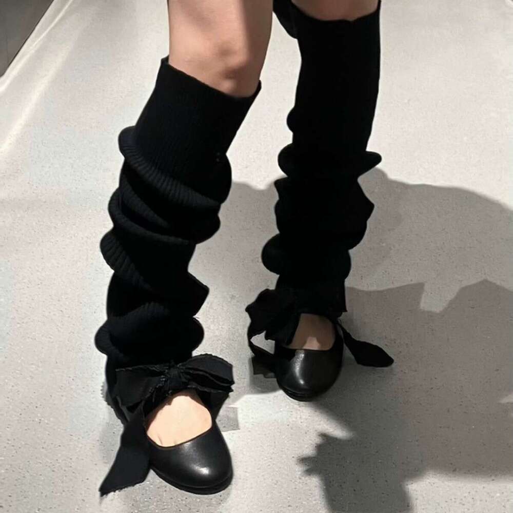 Genuine Leather Niche Detachable Bow Strap Two-Way Flat Ballet for Women Spring Autumn Mary Jane Shoes