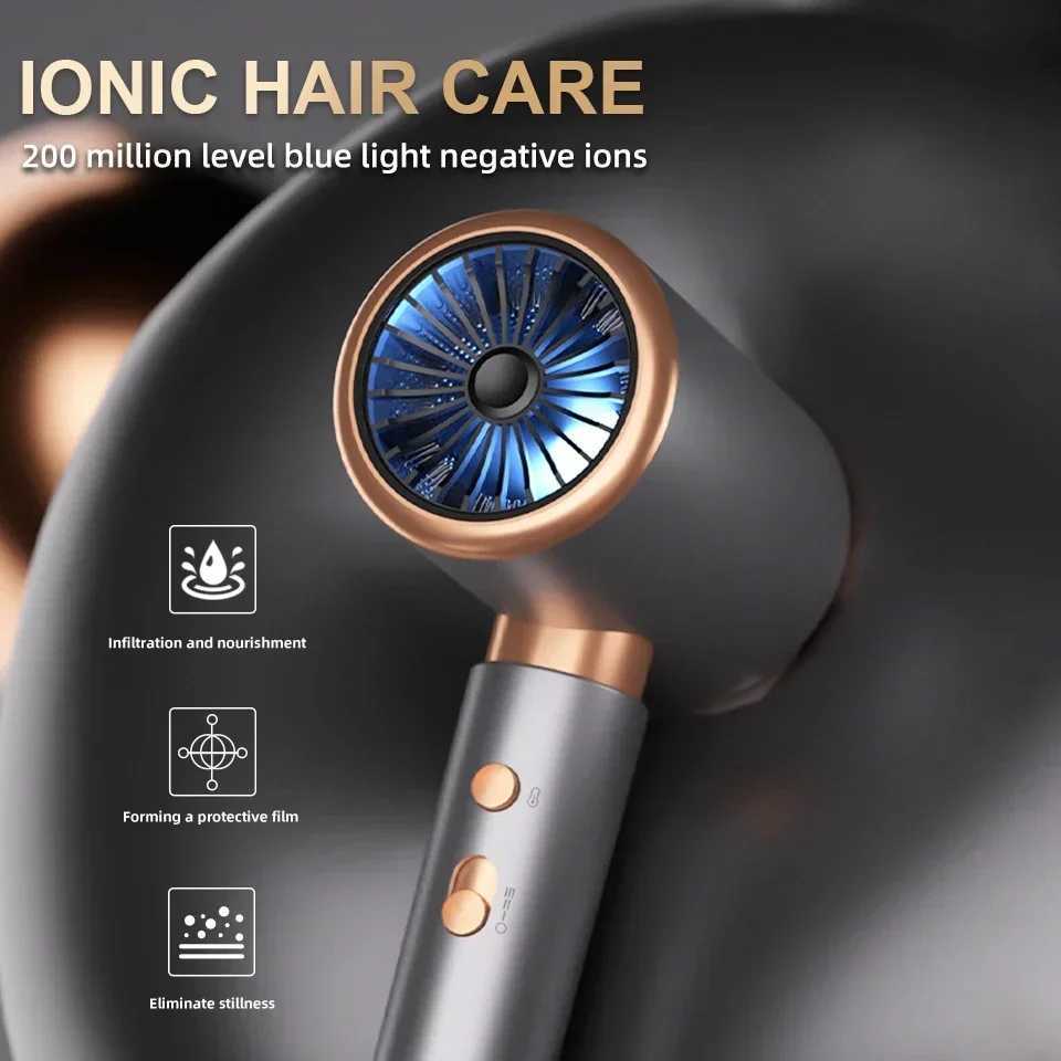 2000W 3th Gear Professional Hair Dryer Negative Lonic Blow Dryer Hot Cold Wind Air Brush Hairdryer Strong PowerDryer Salon ToolXJ250528