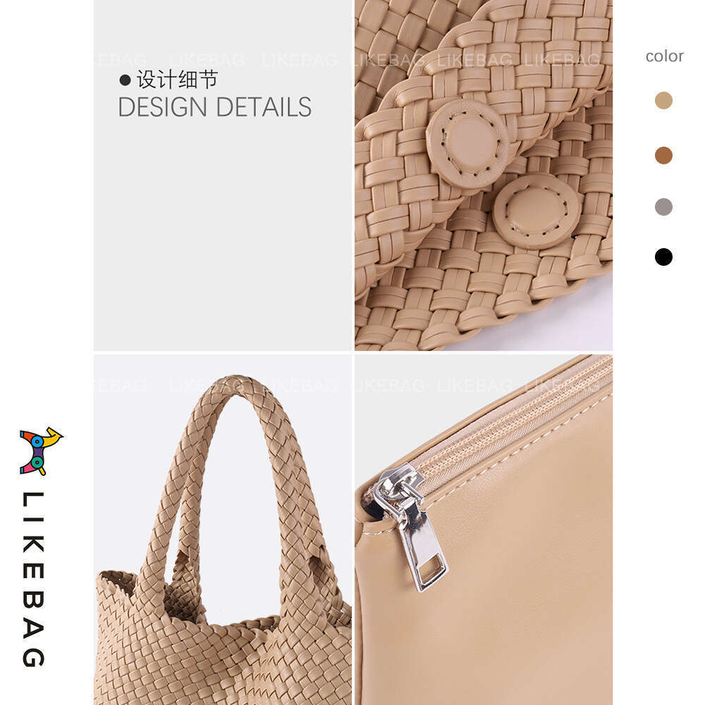 Tote Bag Handmade Tote For Women New Trendy Casual Large Capacity Woven Shoulder Handbag Mother And Child Bag Shoulder Bag Braided Handbag