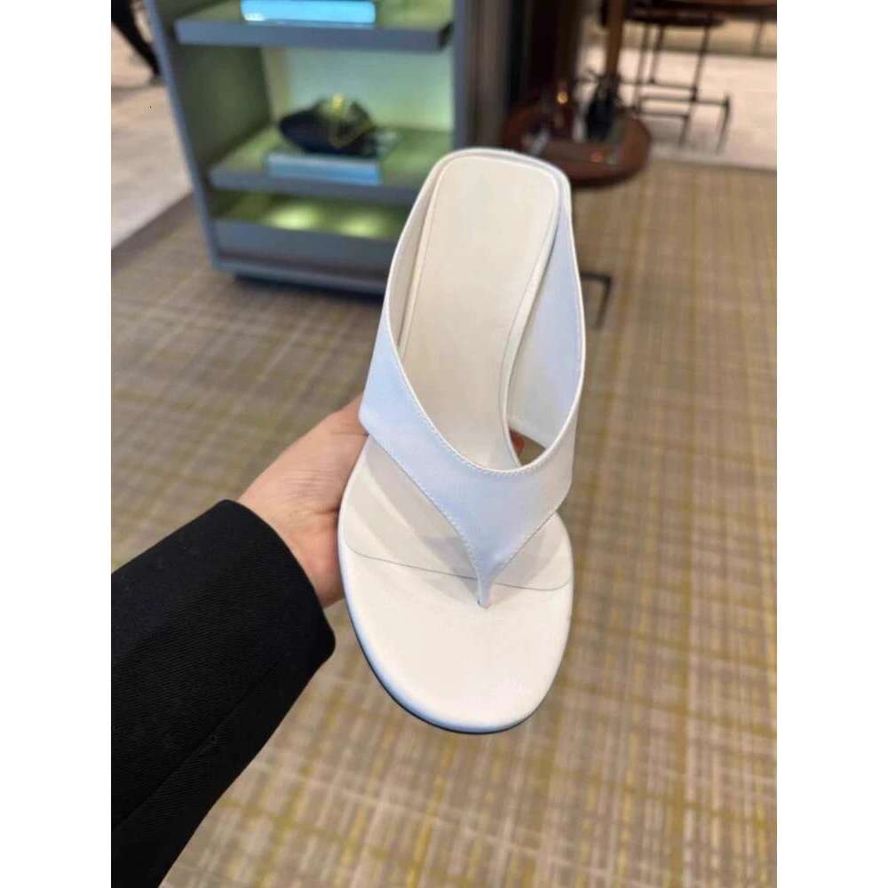 Cowhide Version ~ Niche Wedge Toe Post for Women Outdoor 2025 New Summer Sandals High Heels