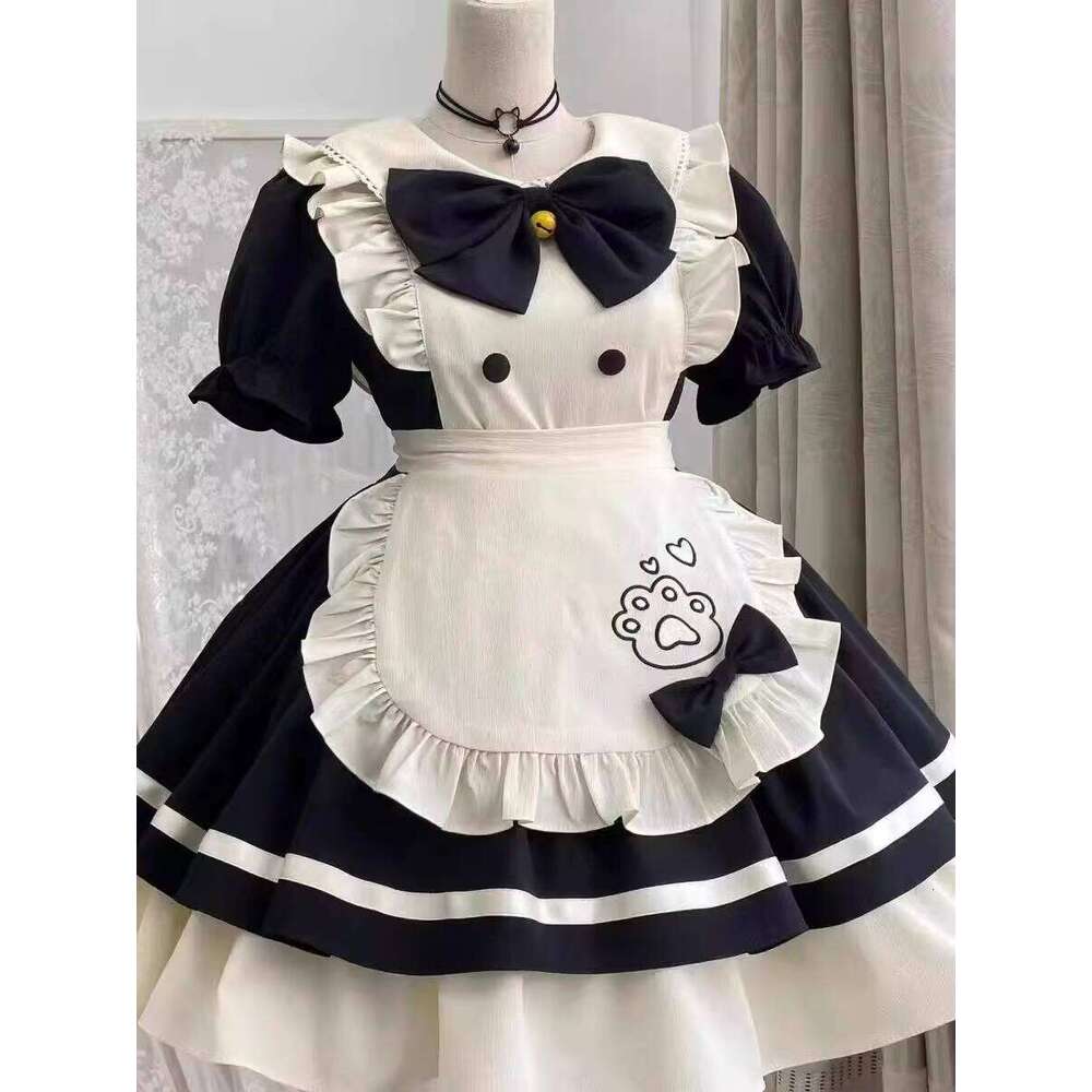Lolita Dress Maid Bow Outfit Cosplay Costumes Kawaii Women Housemaid Sexy Dresses