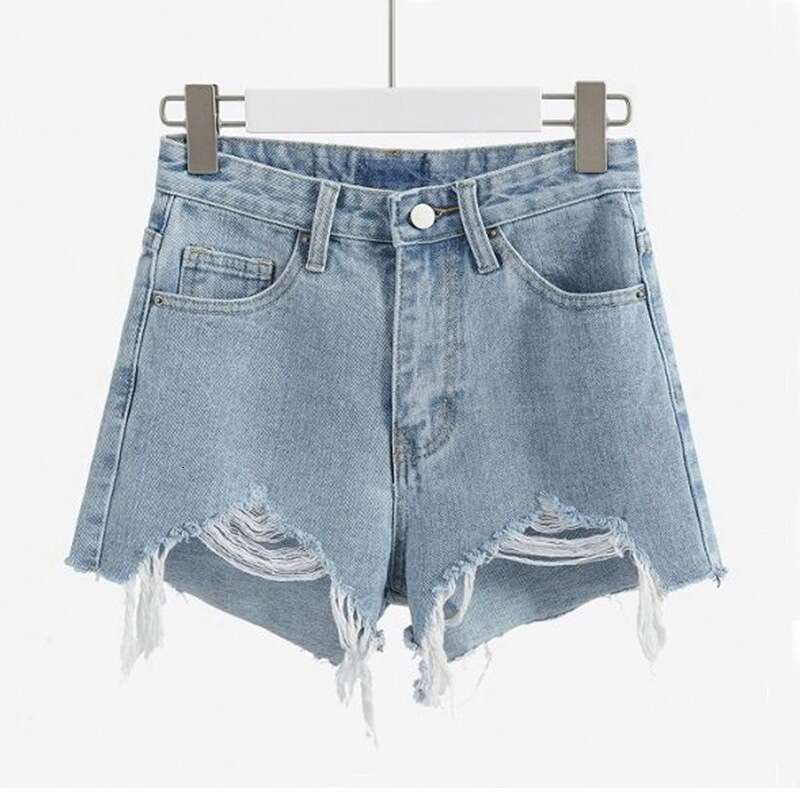 Shorts Women Denim Shorts Spring Summer High Waist Denim Shorts For Women Students New Ripped Versatile Frayed Slimming Style Wide Leg Hot Pants Trend
