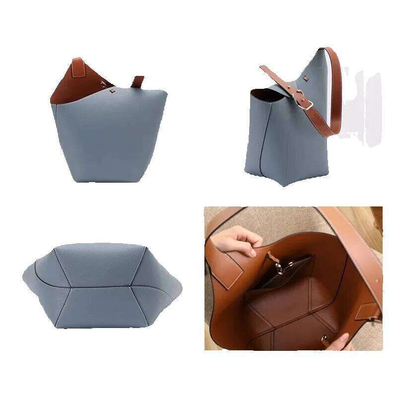 Designer Luxury Free Gift 2022 Trend Women Brand Shoulder Bags 100% Genuine Leather Female Fashion Designer Shopper Tote Handbags Bucket Purses