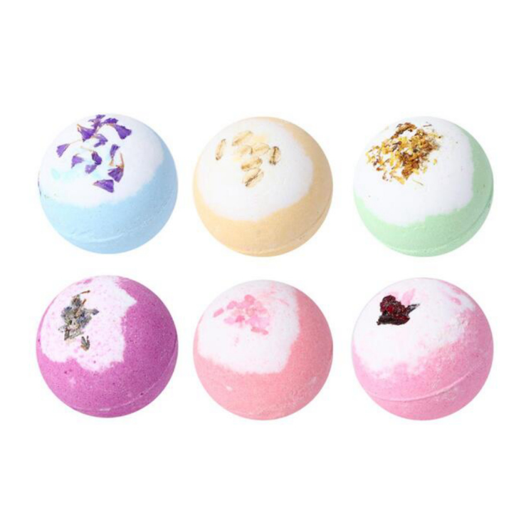 Relaxing 100g Bath Bombs with Natural Oils for Soothing Exfoliation
