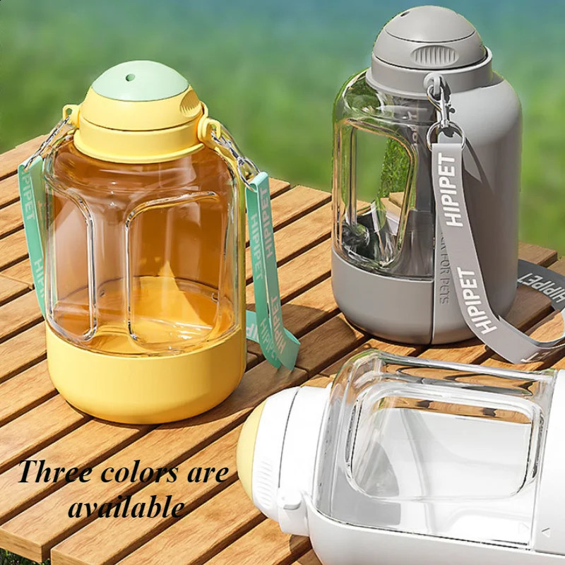 free shipping Cats dogs go out drinking feeding kettle Large capacity water and food integrated pet supplies 250528