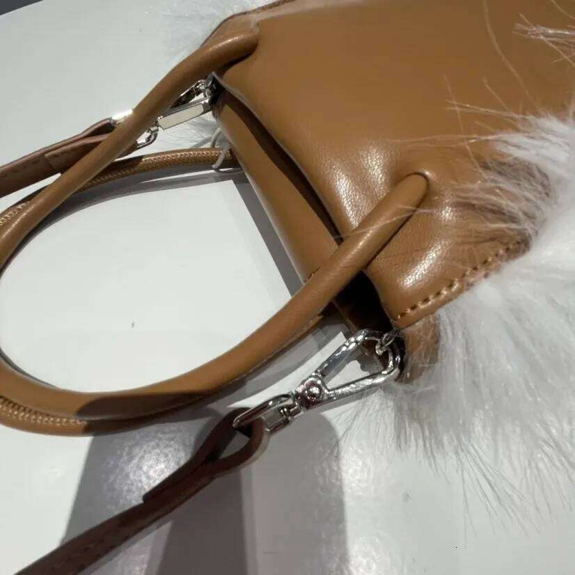 Women's Bags Designer Fluffy Feathers Handbags Designer Bags For Women New Soft PU Leather Shoulder Crossbody Bag Mini Phone Purses Clutch