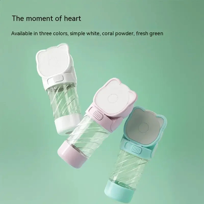 free shipping Outing Portable Walking Dog Bottle Pet Drinking Water Feeding Food Waste Dag integrated Cup 250528