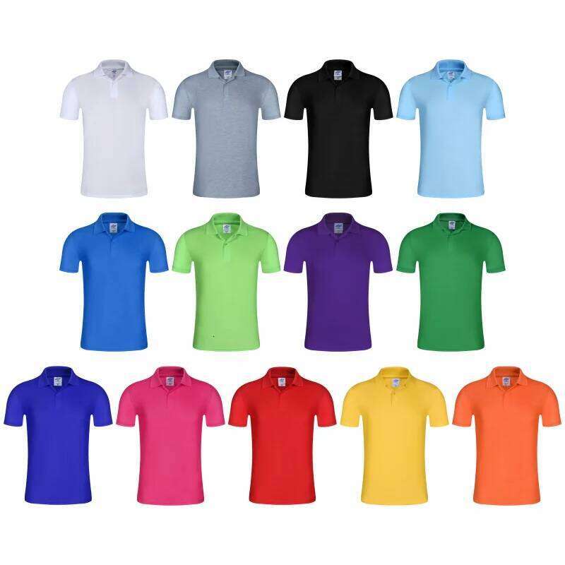 Men's Solid Color Short Sleeve with Lapel, Polo for Daily Outdoor Wear, Fashionable Button-Up Top, 13 Colors