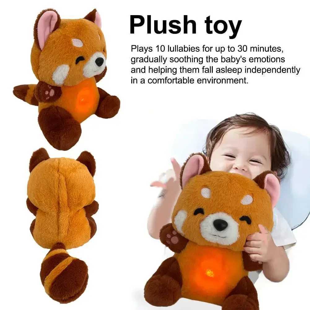Plush Toy Red Panda Breathing Stuffed Animal 2024 New For Anxiety Adults With Music Lights Rhythmic Breathing In Four Modes Z250529