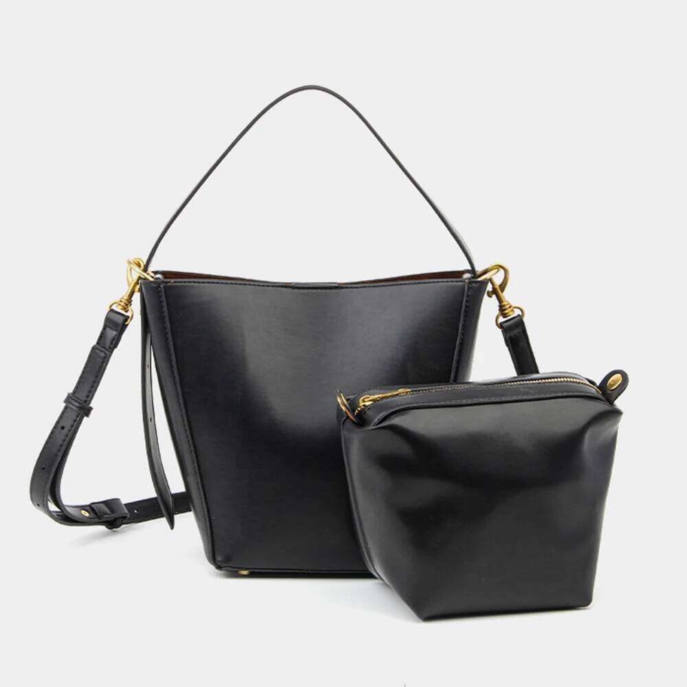 Women's Bags Designer Fashion Designer Bucket Soft PU Purses And Handbags 2 Bags/Set Shoulder Crossbody Bags For Women New Tote Clutch Lady