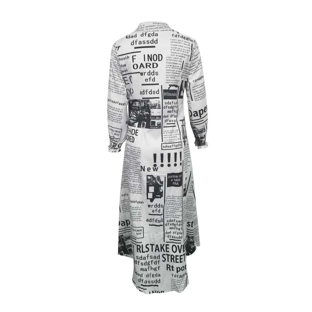 Women's Wear Summer Women Boho Single Breasted Button Shirt Turn-Down Collar Irregular Long Dress Female Sexy Printed Maxi Dresses Robe