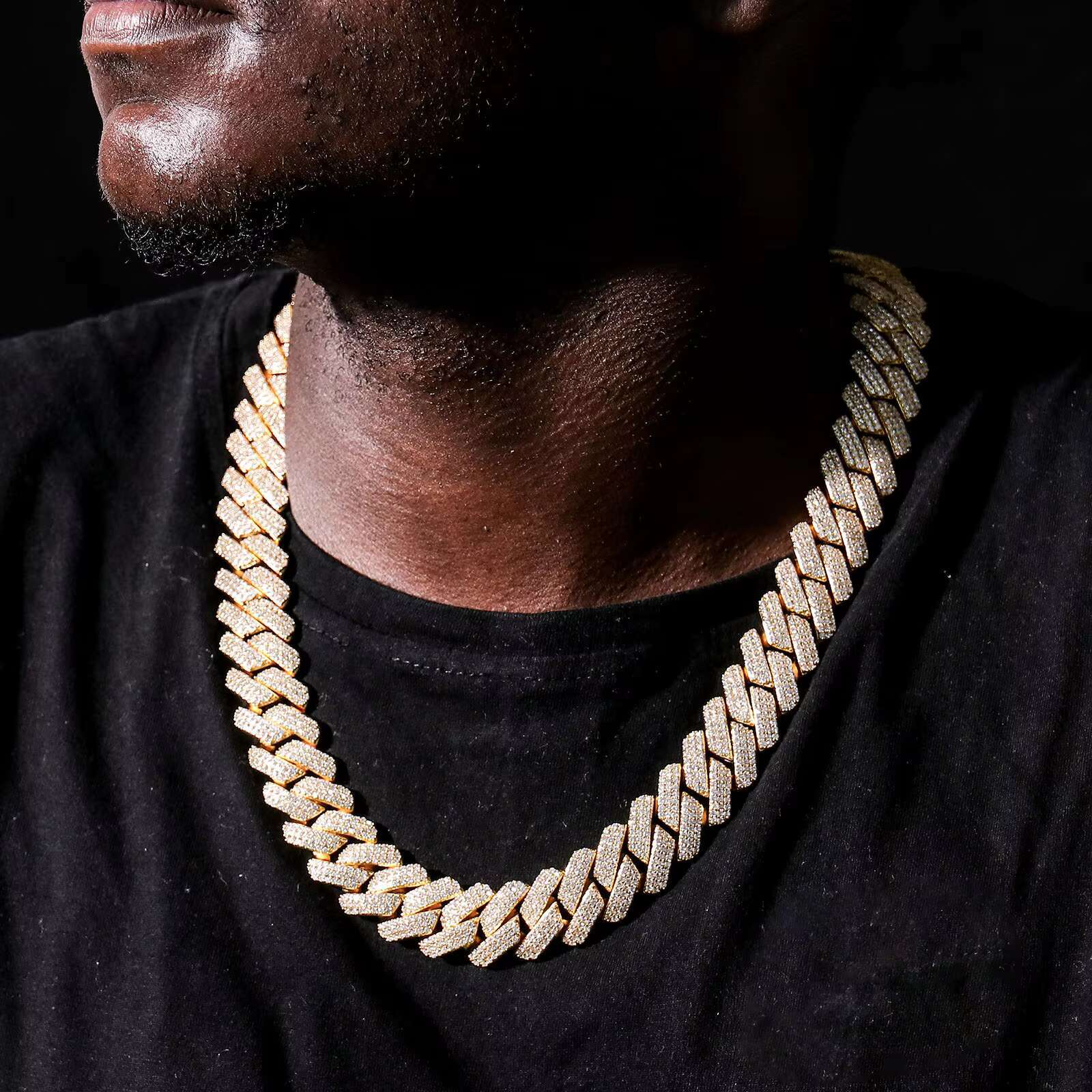 Luxury Moissanite Luxury 925 Silver Wholesale Moissanite Cuban Link Chain Hip Hop Fine Jewelry Necklaces Iced Out Chain
