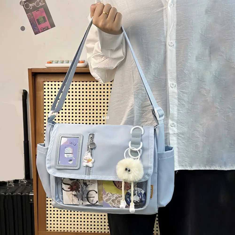 New Y2K Transparent Crossbody Bag Lightweight Japanese JK Ita Bag Waterproof DIY Display Plate Harajuku School BagsXJ2520528