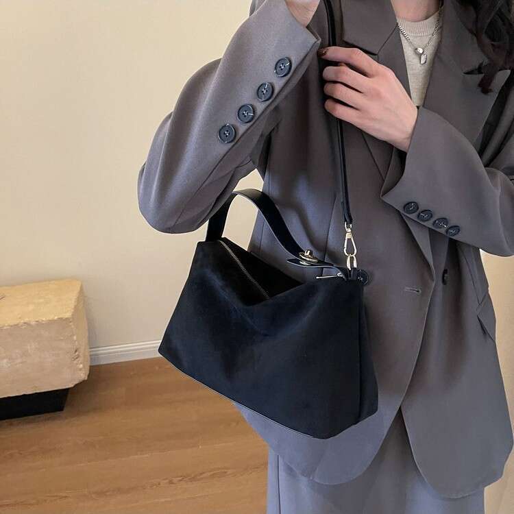 Frosted Handbag Niche Underarm For Women Winter New Single Shoulder Tote Versatile Suede Crossbody Bag B5
