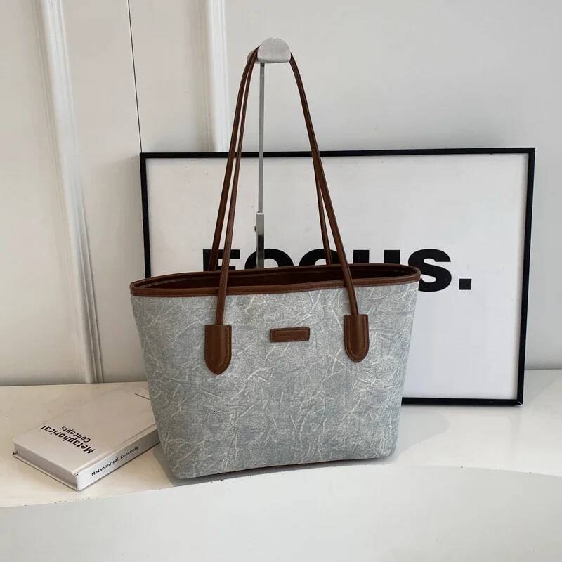 2025 New Release High-End Fashion Brand Women's Handbag - Large Capacity Shoulder Tote, Exuding Niche And Leisure Style