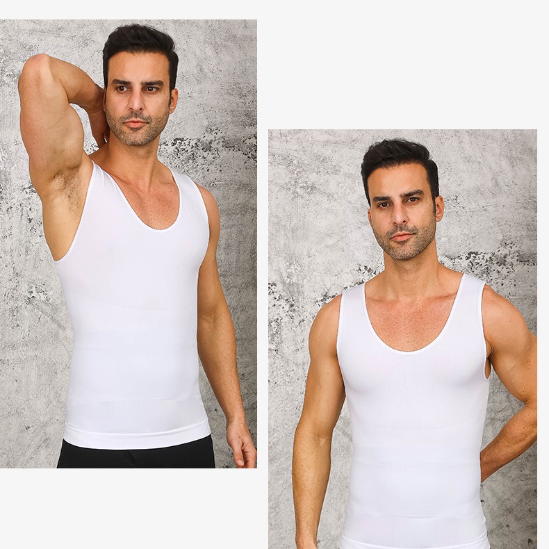 2025 Best-selling Men's Slimming And Shaping Vest Abdominal Slimming Vest Heavy Tight Fitness elastic and sweat-absorbing