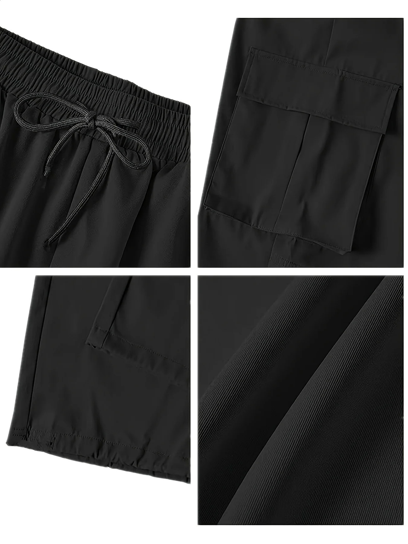 Mens Casual Jogger Pants Relaxed Fit Cargo Pants Drawstring Sweatpants Hiking Outdoor Twill Sport Pants 250527