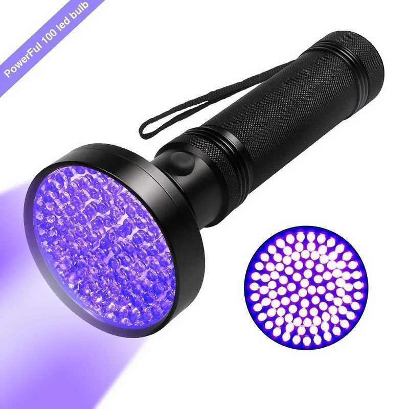 100/51/21 LED UV Flashlight Black Light Super Bright Handheld Flashlight for Hotel Inspection Pet Urine Detector ScorpionXJ250529