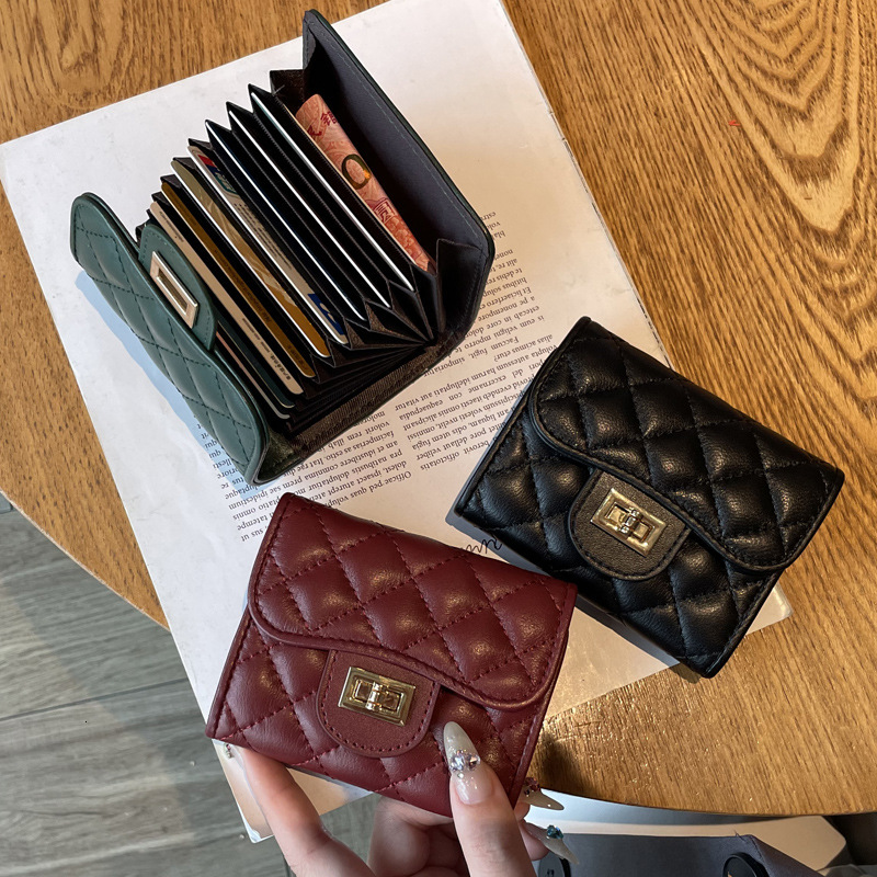 Card Holder Unisex Wallet Women Travel Classic Minimalist Faux Leather Free Delivery Mini High Capacity Zipper Red Coin Pocket Long Credit