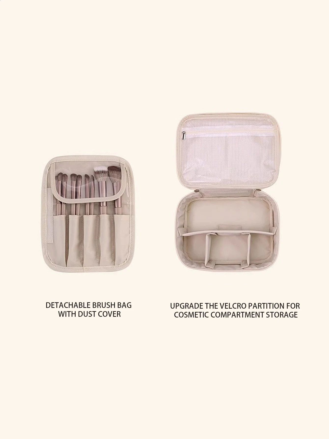 PU leather makeup bag with large capacity portable and highend outdoor feel layered multilayer waterproof case 250528