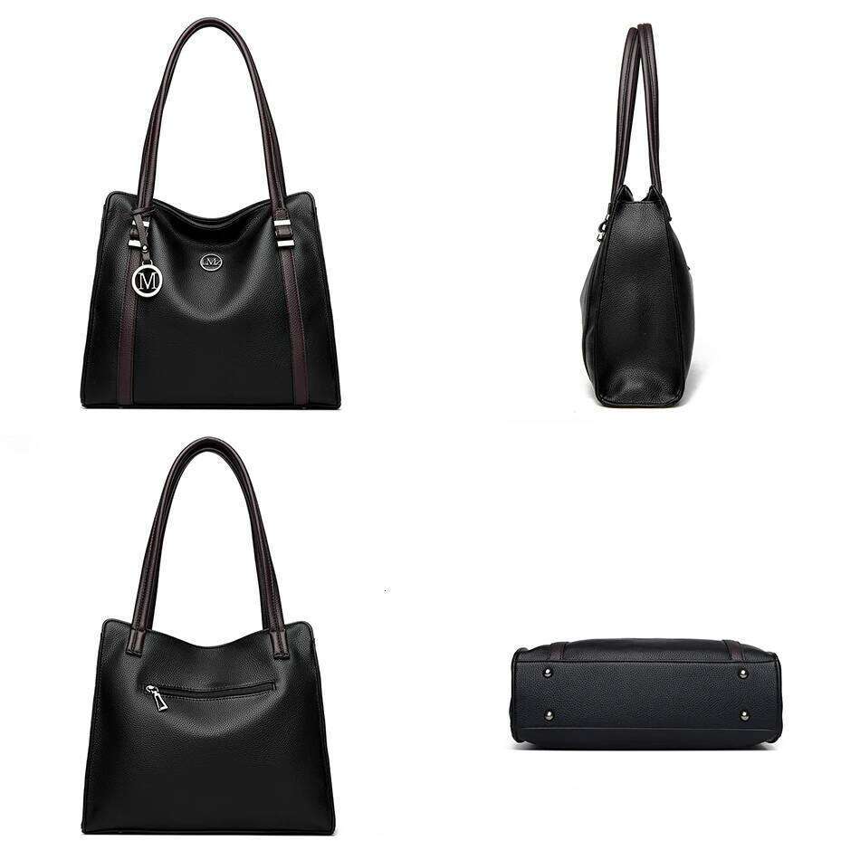 Soft Leather Handbags Women Designer Shoulder Ladies Large Capacity Top-Handle Bags Shopping Tote Bag Sac A Main