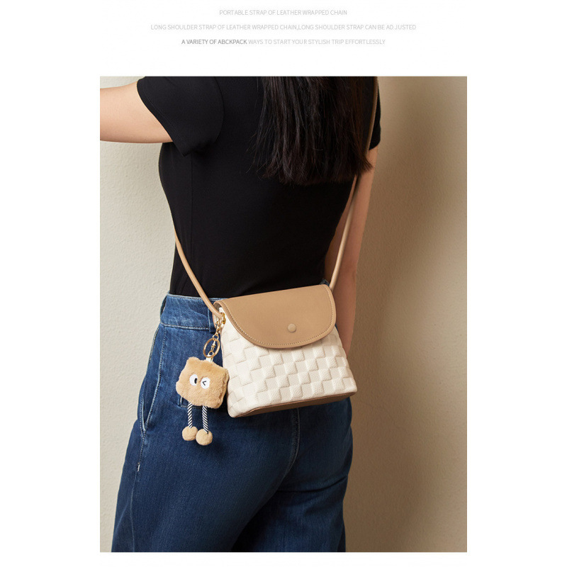 Women's Handbag Free Shipping Designer Bag Casual Fashion Bucket Bag New Popular Versatile Crossbody Bag Grid Commuting Small Square Bag