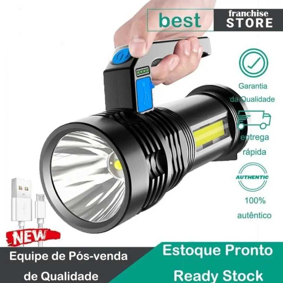 Portable LED USB Rechargeable Flashlight with Torch Waterproof Fishing Hunting Camping LED Flashlight Lighting 2km Long Distance XJ250529