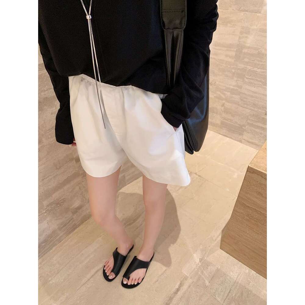 In Stock Su Yinyin Same Style Lazy Loose Genuine Leather Toe Post Flat Slippers for Women Summer Outdoor Fashion Sandals