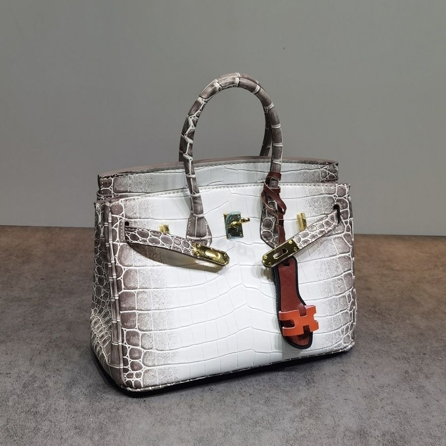 High Quality Genuine Leather Himalayan Crocodile Pattern Commuting Multifunctional High-end Fashion Shoulder Crossbody Bag Women's Handbag