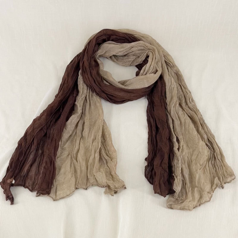 K859 Manufacturers wholesale solid color large chiffon scarf sunscreen shawl scarf dual-purpose versatile gauze beach towel summer spring and autumn