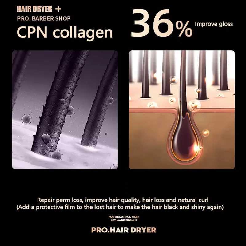 High quality professional ion hair dryer 1000W fast drying low noise hair dryer Portable hot and cold hair dryerXJ250528