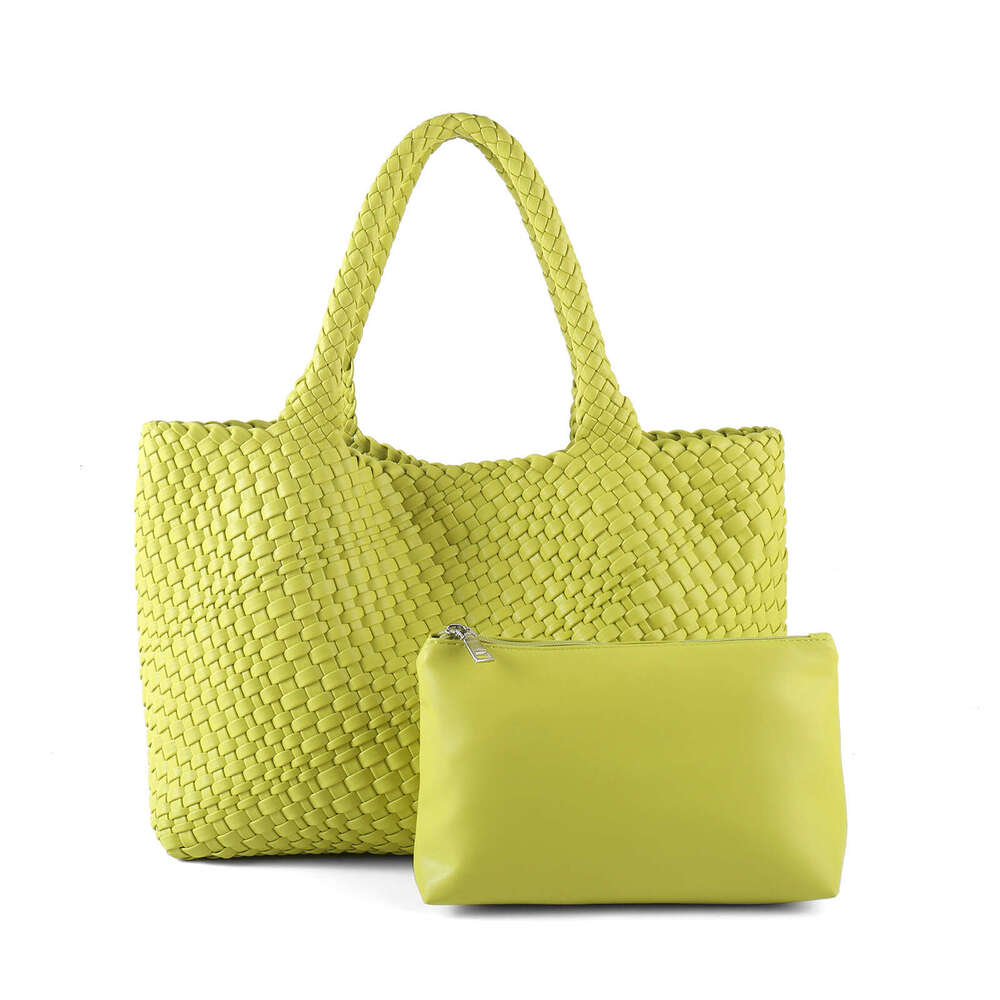 Tote Bag Handmade Tote For Women New Trendy Casual Large Capacity Woven Shoulder Handbag Mother And Child Bag Shoulder Bag Braided Handbag
