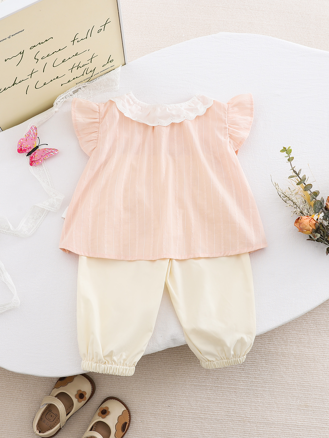 Girls' set summer outfit new stylish baby sleeveless top thin summer children's clothing