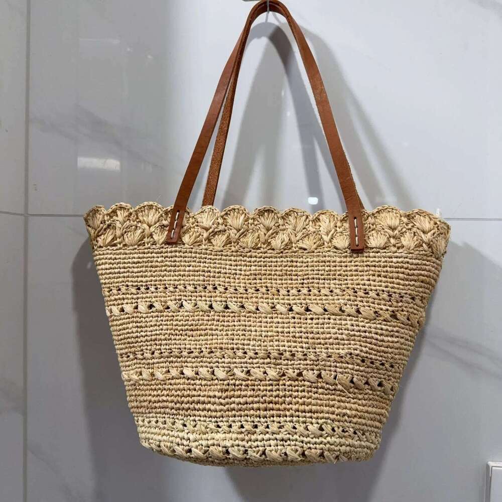 Women's Designer Summer Travel Beach For Women Handbag Raffia Woven Bucket NEW Bohemian Shoulder Bag Vacation Straw Bags Shopper Tote