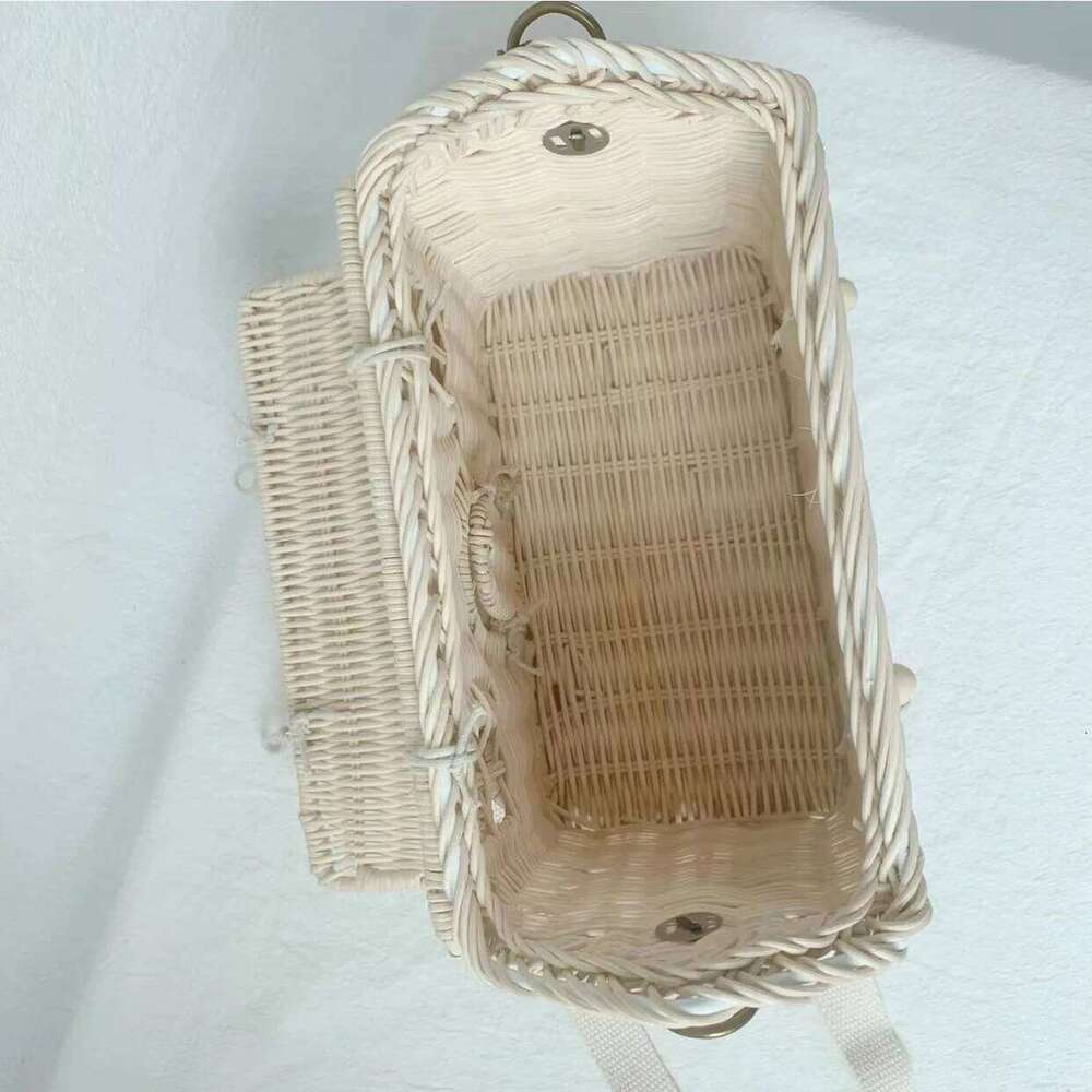 Women's Bags Designer Bohemian Woven House Straw Handmade Wicker Rattan For Women Travel Box Beach Bag Handbags And Purses Shoulder Bags NEW
