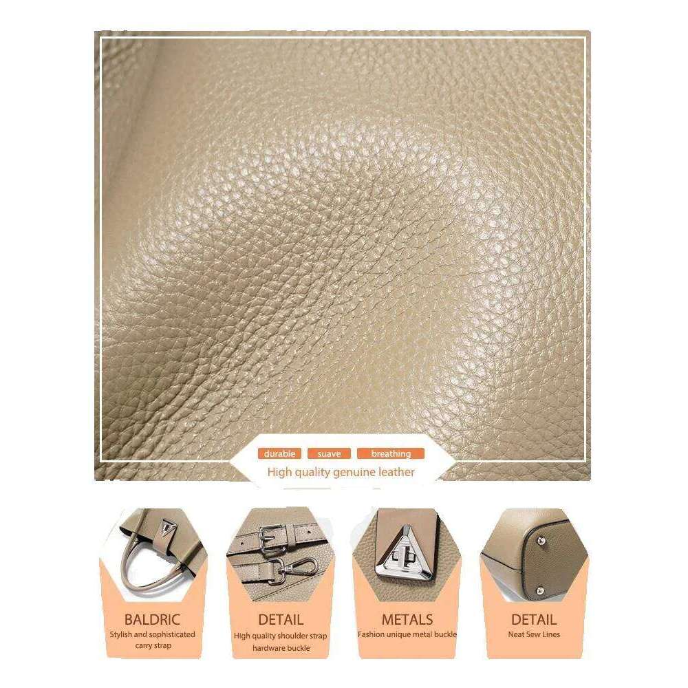 Designer Luxury Zency 100% Genuine Leather Designer Shoulder For Women Crossbody Top Handle Bag With Free Card Coin Organizer Purse Handbag