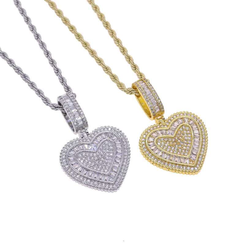 S925 Silver Moissanite Pendant European American Style Hot Selling Fashionable Hip Hop Necklace