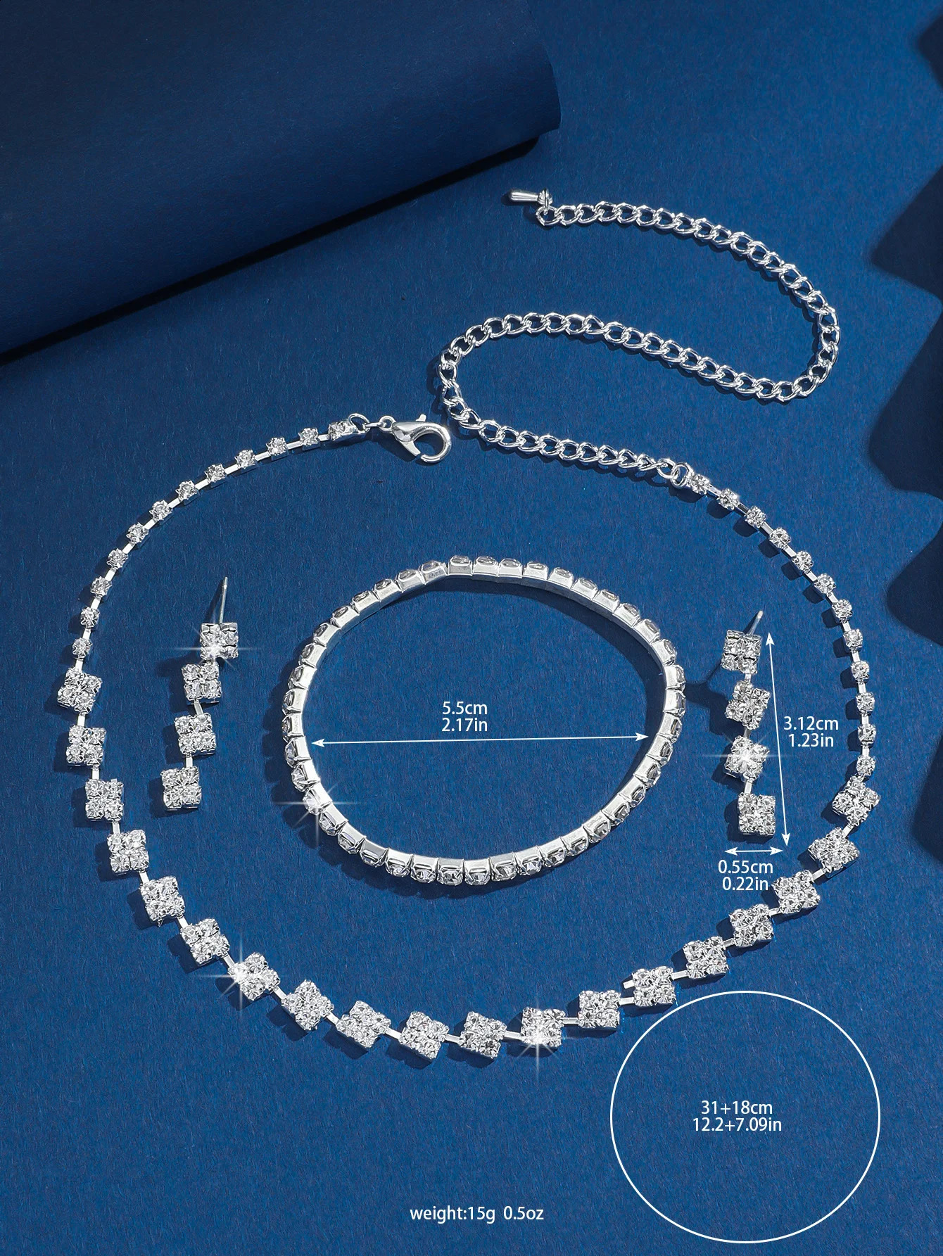 2025 Silver Plated Zirconia Jewelry Set High Quality Necklace Earrings And Bracelet 3 Pieces Jewellery Woman Set 250526