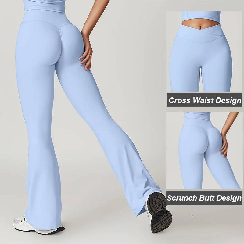 Skinny Sports Suits Yoga Set 2 Piece Women's Tracksuit Fiess Clothes Flared Pants Sets Gym Outfit Woman Workout Sportswear
