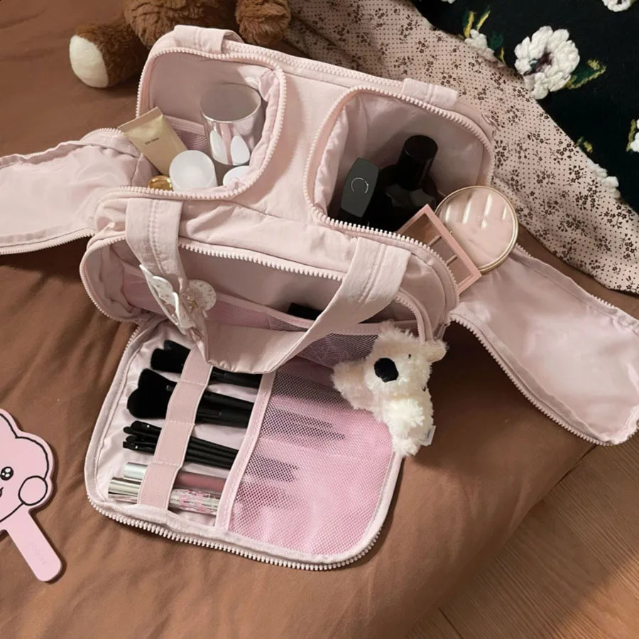 Large Capacity Cosmetic Bag Female Travel Wash Handbag Bathroom Partition Shower Makeup Pouch Unisex Toiletries Organizer 250528
