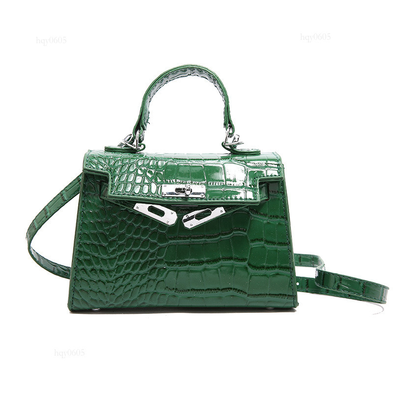 Top quality Brand High Quality New Style Free Delivery Designer Bag Cross-border Women's High-end Crocodile Pattern Ladies Handbag Small Square F