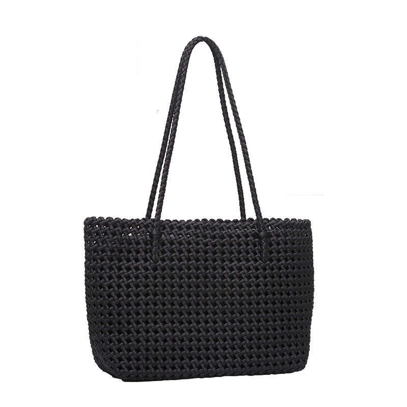 Tote Bag New Woven Large Capacity Bag Harajuku Style Literary Youth Simple Versatile Quilted Rope Shoulder Handbag Shoulder Bag Braided Handbag