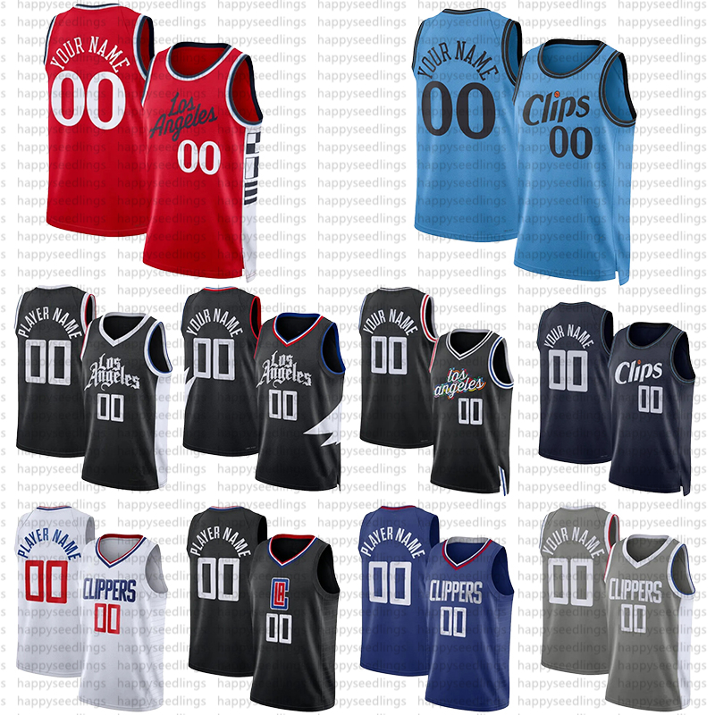 Clipper Basketball Jerseys Kawh Leonard James Hardenn Norman Powell Ivica Zubac Bogdan Bogdanovic Benn Simmons Nicolas Batum Derrick Jones Patty Mills City Jersey