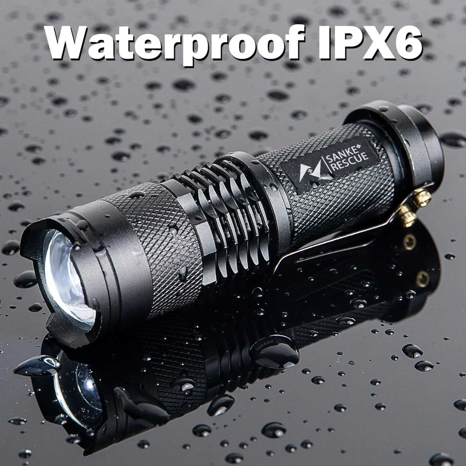 1-5 Waterproof Tactical Flashlights Portable LED Camping Lamps 3-Mode Handheld Powerful LED Torch Light Lanterns Self Defense XJ250529